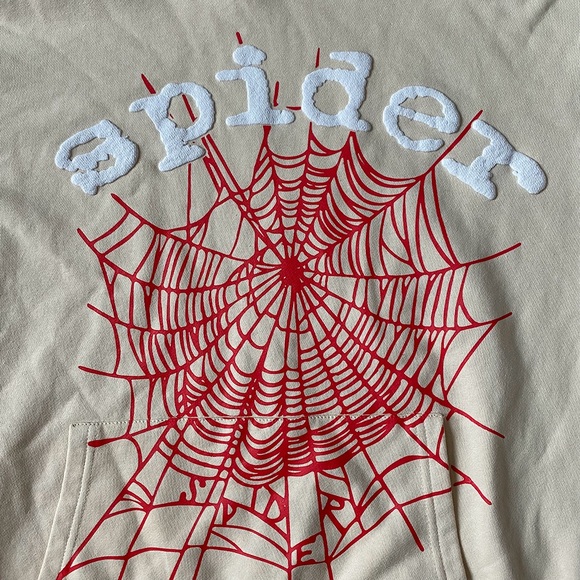 Sp5der Long Sleeved Hooded Spider Print Sweatshirt - Picture 3 of 6